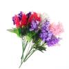 Artificial Hyacinth Lavender Bouquet Fake Flowers For Home El Garden Wedding Decoration Plastic Floral Arrangement