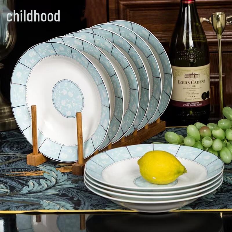 Jingdezhen Handmade Ceramic Soup Plate Set