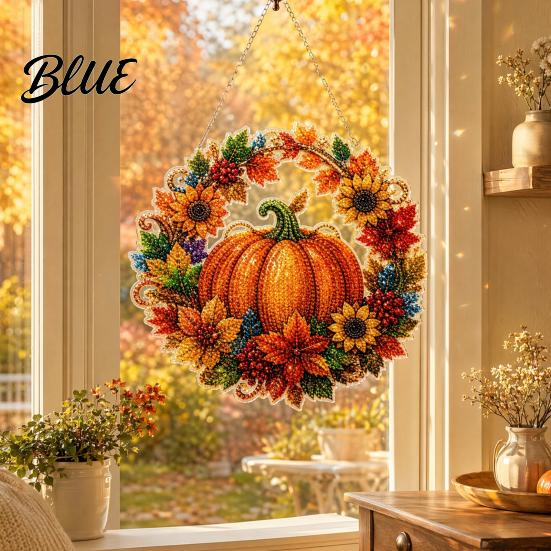 Halloween Halbmond Dekoration Schwarze Katze Strass Malset Facettierter Kunstkristall Hängende Dekoration Niedliches Bastelset DIY Fenster für Heimparty,