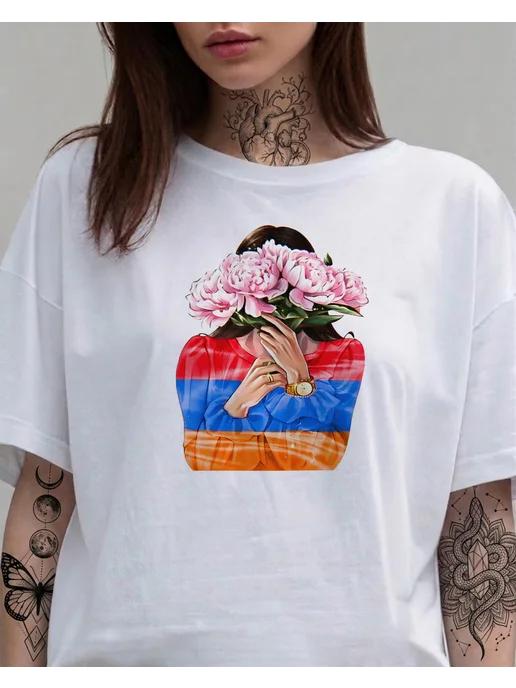 Summer T-shirt with Armenia print 2XL