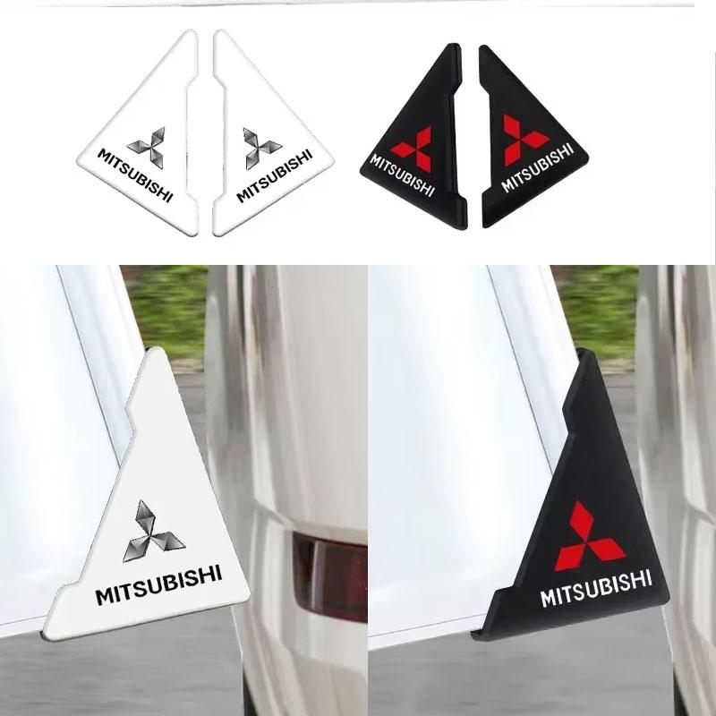 2 uds. Pegatinas Protectoras Antirrayaduras para Esquina de Puerta de Coche para Mitsubishi Ralliart Lancer ASX L200 Colt Pajero Outlander Eclipse