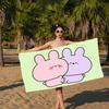 Cartoon A-Asamimichan Süßes Strandtuch Bunte Handtücher Mikrofaser Schnelltrocknend Sandfrei Strand Yoga Spa Fitnessstudio Pool