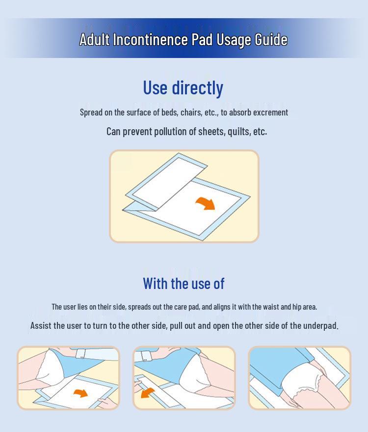 Large Disposable Waterproof Incontinence Pad for Adults and Elderly - 6x9