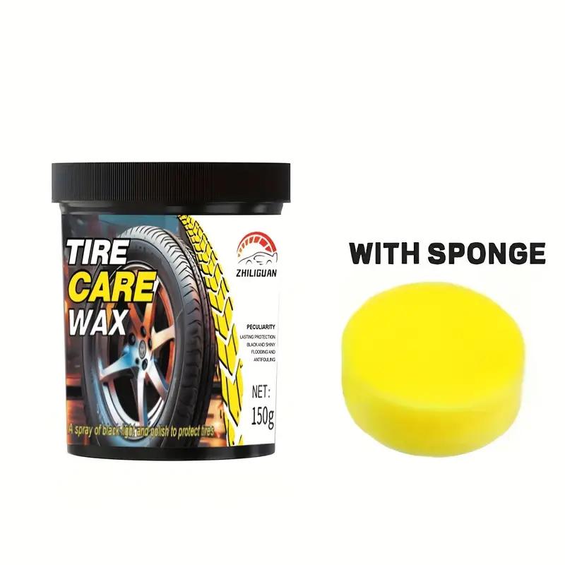 Tire renewal wax, shiny black, long-lasting tire gloss and protection, restores tire appearance and prevents cracking and aging