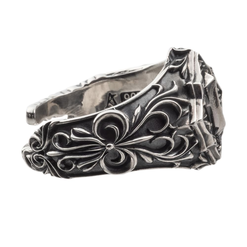 Artemis Kings Number One Free Size Silver Brand Silver 925 Ring, (AKR0073), Men's Accessory, Jewelry, Ring,