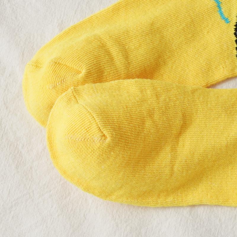 Summer Cartoon Duck Mid Cotton Socks Sweat Absorbent Cute Boneless Long Socks