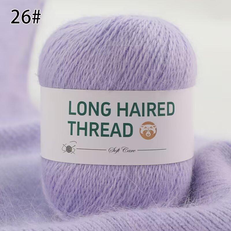 Filato di Pile di Visono a Pelo Lungo 50G Cappello Sciarpa Giacca Lavorati a Mano Moda Autunno Inverno Filato