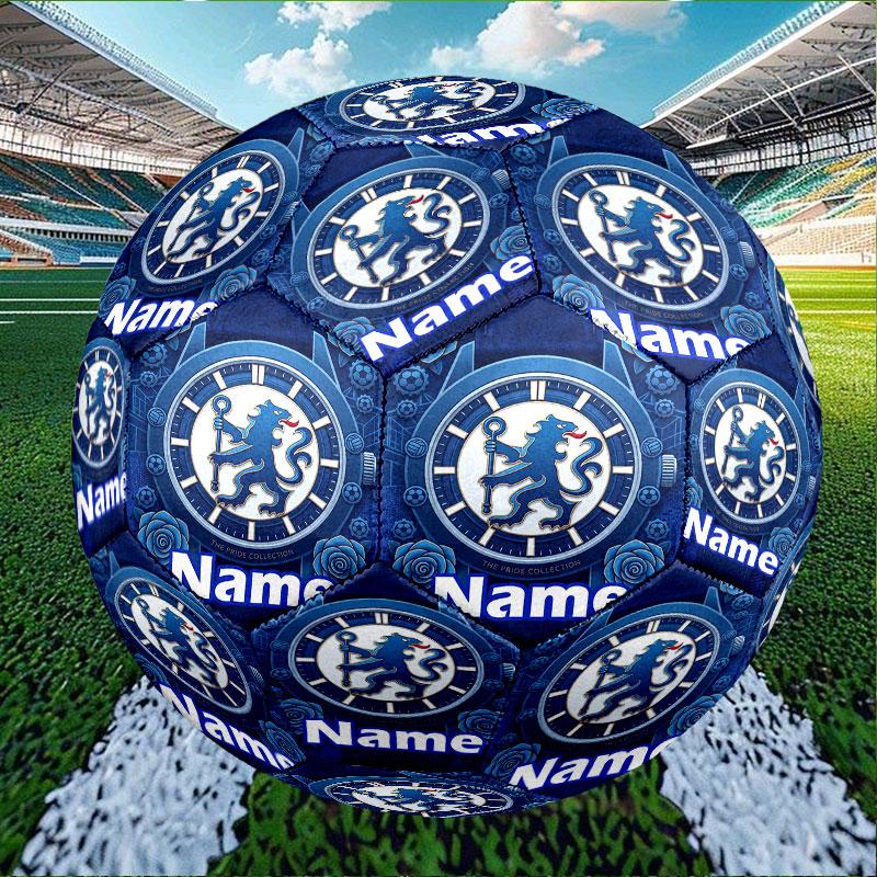 Custom Name Personalized Chelsea Football Club Print Size 5 Soccer Ball Training & Match Football, for Team, Kicking, Gift for Football Enthusiasts