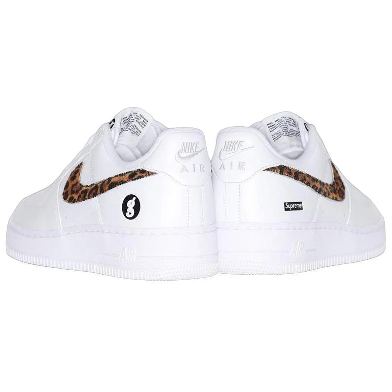 Supreme x GOODENOUGH x Nike Air Force 1 Low Bílé s potiskem geparda Pánské tenisky Vícebarevné IM3483-100