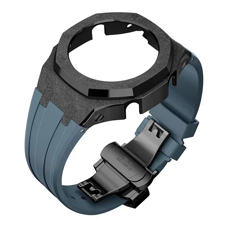 Zestaw modyfikacyjny Gen4 do Casioak GM2100 Metalowa obudowa ze stali nierdzewnej Gumowy pasek Zestaw do modyfikacji Akcesoria Casioak GM-2100 ze śrubami