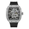 BONEST GATTI Men Fashion Automatic Mechanical Watches Rubber Strap Dragon Dial Luminous Classic Wristwatch for Men