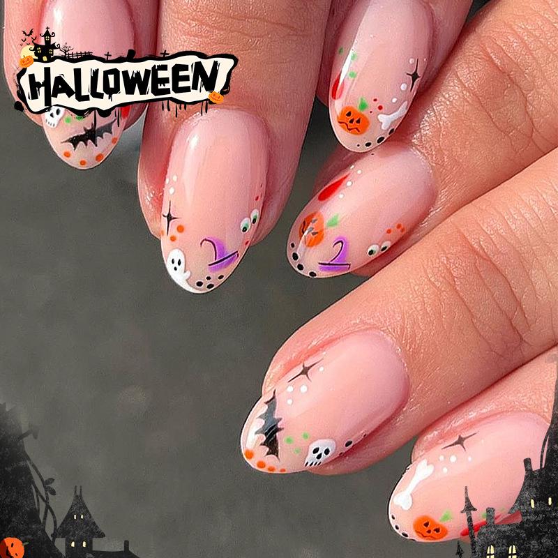 

Halloween 2024 Skull & Pumpkin Wearable Nail Art Stickers