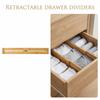 Bamboo Expandable Drawer Separators Creative Adjustable Partition Board  Office Storage
