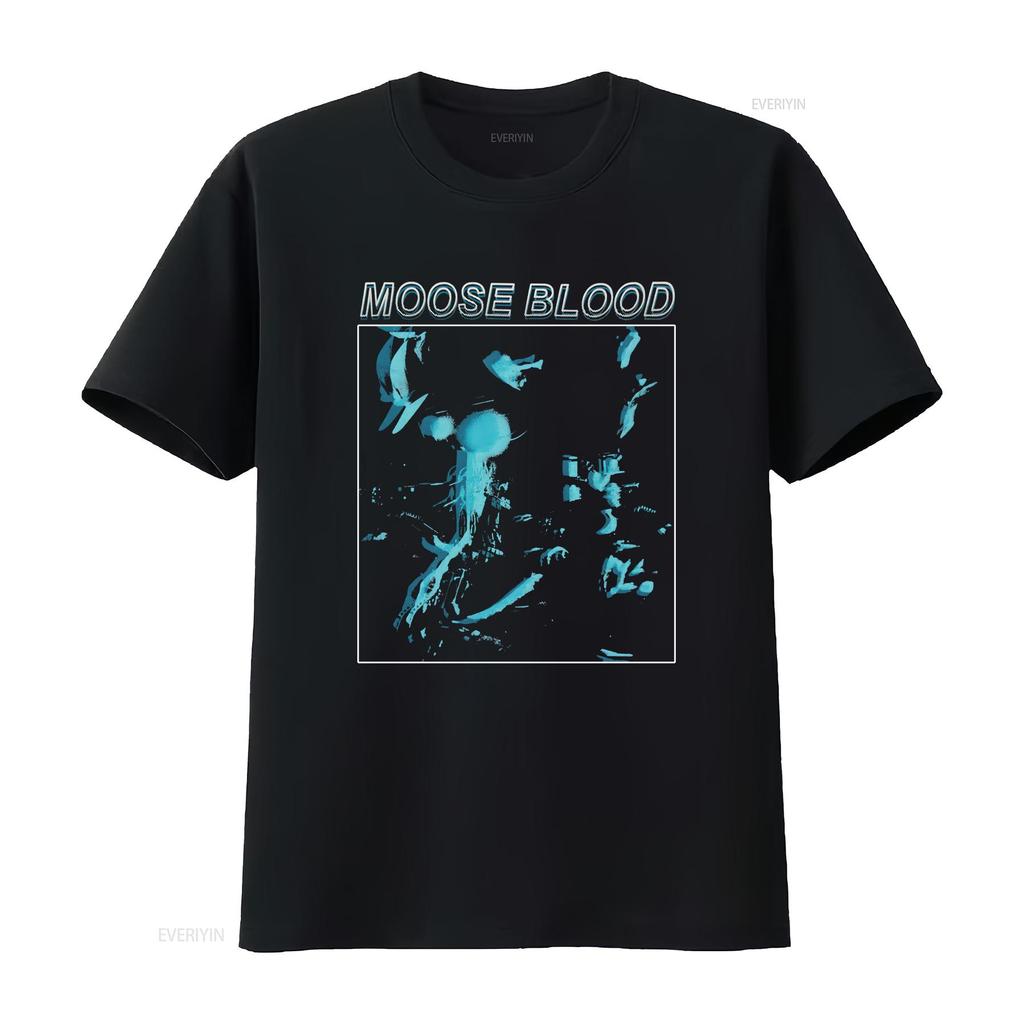 Unisexs Moose Blood Echo T Shirt Small Black Vintage Washed Soft Homme Graphic Comfortable Stretched Designer Clothes Breathable