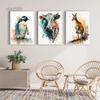 Aquarell Wildtiere Canva Ölgemälde Druck Poster Abstrakt Faultier Krake Flamingo Vogel Französische Bulldogge Hund Poster Heim Wandkunst