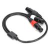JORINDO JD6077 5‑Pin XLR Female to 3‑Pin Double XLR Female Cable Y Type Cable Splitter Line Audio Adapter
