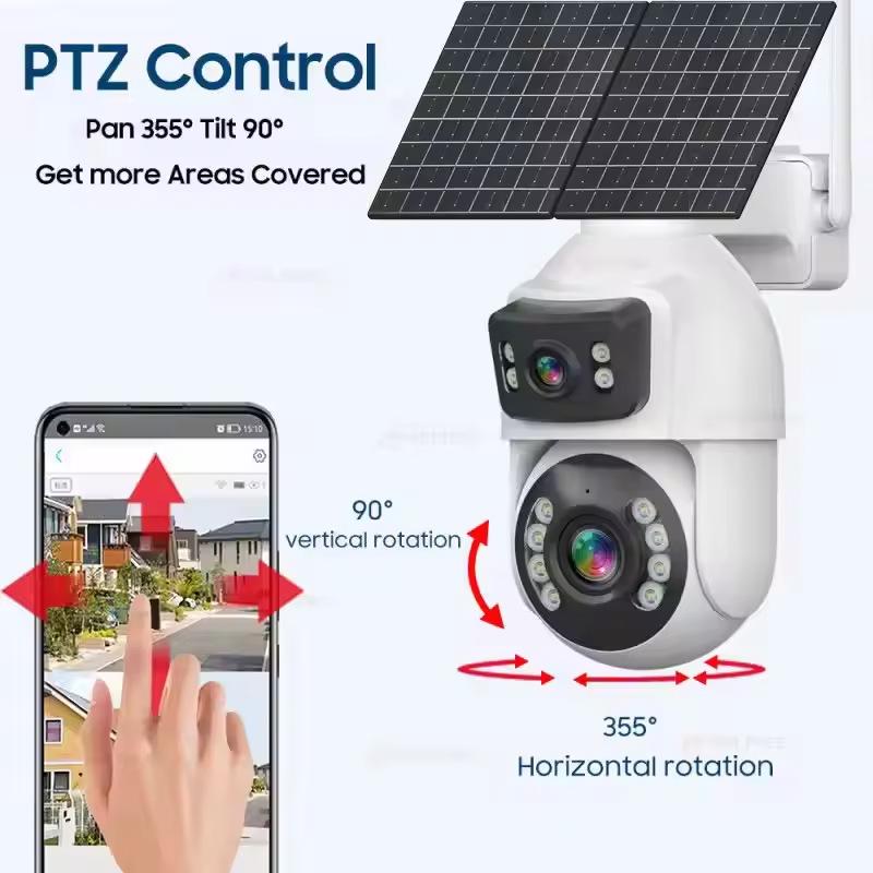 High-Performance Solar-Powered PTZ Zoom Night Vision Camera for Road Monitoring