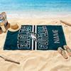 Eagles Football Jersey Personalized Text Beach Towel Super Soft Microfiber Quickdry Fabric