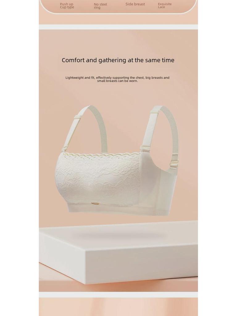 Women’s Seamless Strapless Tube Top: Anti-Exposure, Wire-Free, Side-Bone Free, Adjustable, Thick Style, Ideal for Small Breasts.