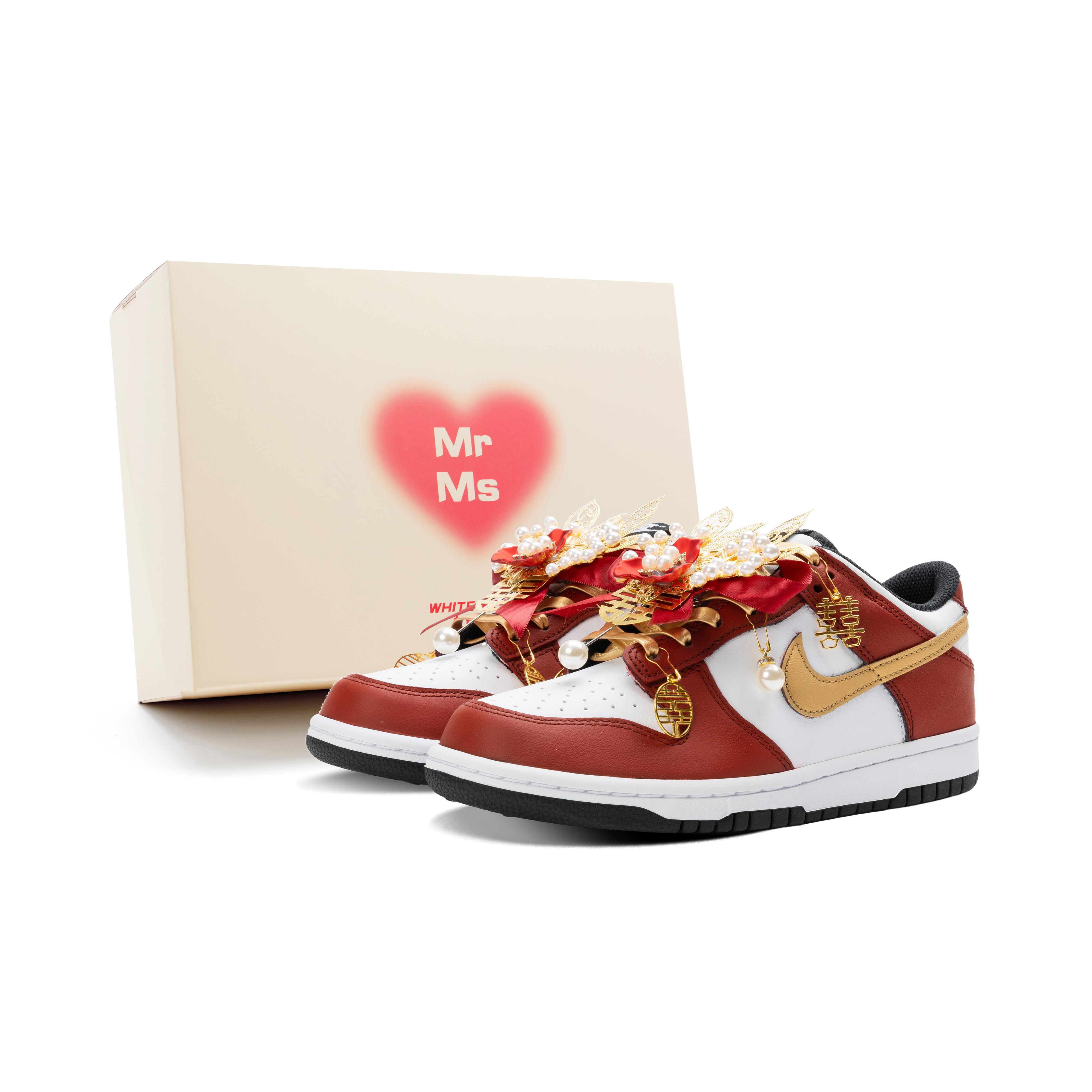 

Nike Dunk Slip Resistant Abrasion Resistant Low top Skateboard Shoes Women s Red CW1590-100(Team44-) 38