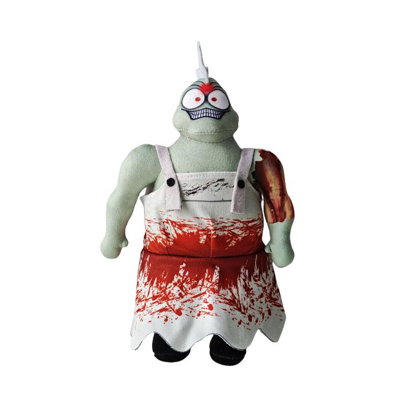 Cute Horror Girl Zombie Plush Toy Standing Doll With Open Mouth Bread Design Soft Stuffed Pillow Gift For Kids