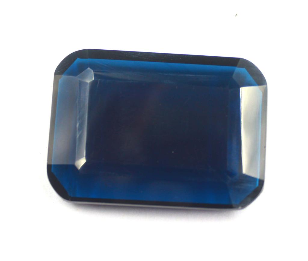 132.60 Carat Finest Quality Emerald Shape Blue Topaz London Lab Created Certified Gemstone SN390