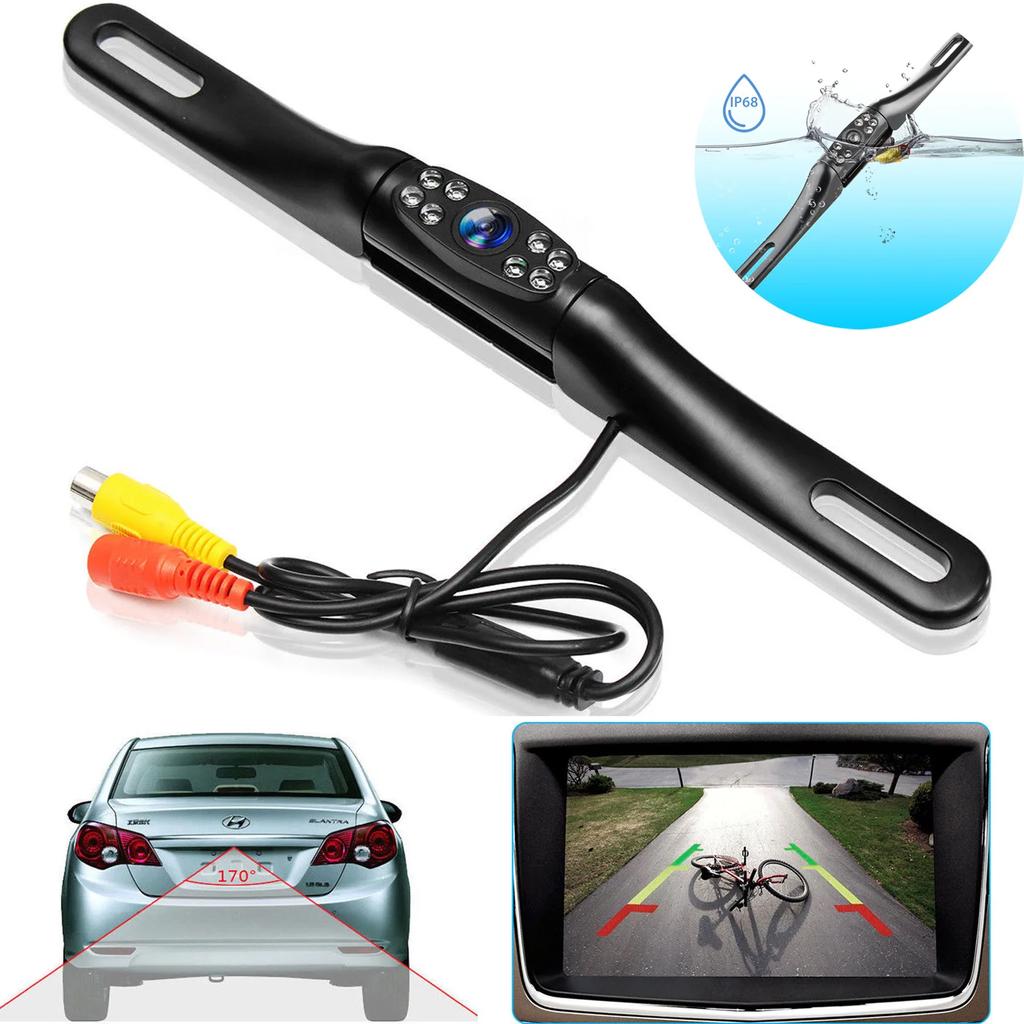 7" Rear View Backup Monitor Mirror Wireless 2.4g Reverse Camera DVR Kit For Car Truck Van