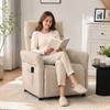 Recliner Armchair Push Back Recliner Chair, Beige