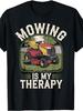 Unisex T-shirt Lawn Mowing Is My Relax Funny Lawn Mower T-Shirt Plus Size T-Shirt