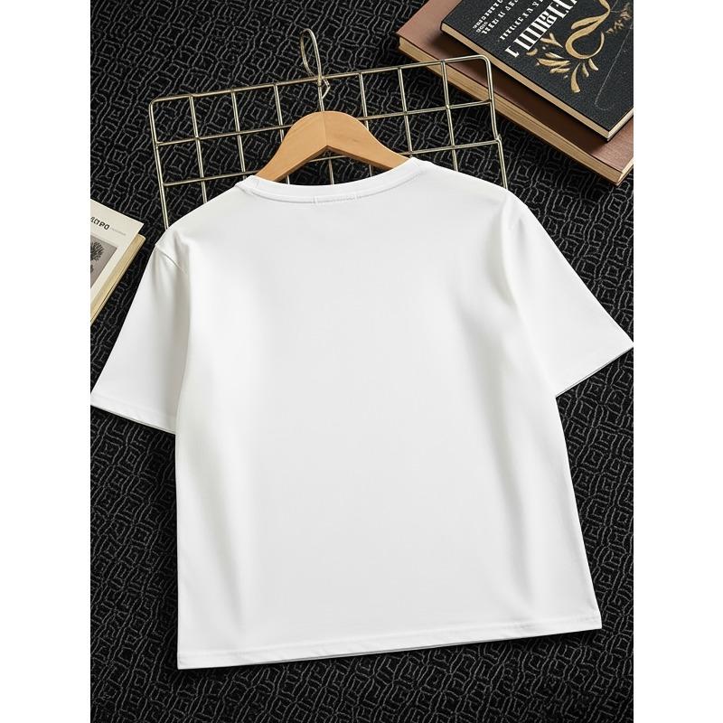 European Sizes Boys' Creative T-Shirt Featuring a Baseball Bat Star Design, Made of Comfortable, Perfect for Casual Wear In The Summer