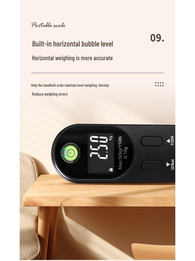 Rechargeable 50kg Handheld Luggage and Fishing Scale