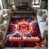 Nottingham Forest FC Bedruckter Kristall-Samtteppich Rutschfester Kristall-Samtteppich Für Sofa Schlafzimmer Innenbereich Heimdekoration