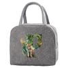 Portable Food Insulation for Traveling  Jungle Tiger Letter Printing Box Picnic Waterproof Oxford Zipper Insulation Lunch Bag