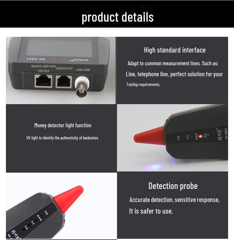 NOYAFA NF-8601W Smart Kabelfinner og Bruddpunktsdetektor med Anti-Interferens Teknologi.
