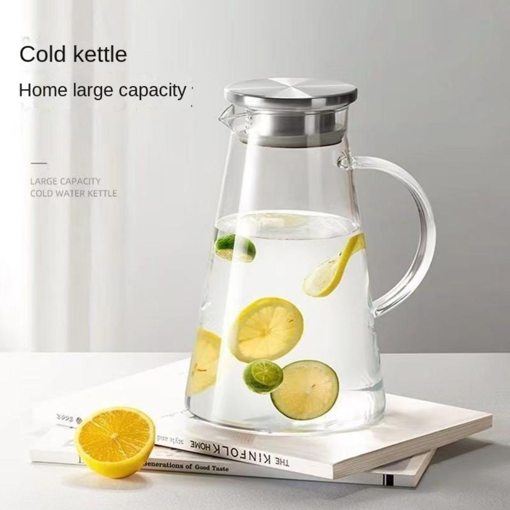 Glass Water Jug 2L Water Pot New Cold Water Kettle  Office Household Jug