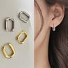 New Foxanry Prevent Allergy Silver Color Stud Earrings France  Vintage Handmade U-Shape Circle Bride Jewelry Gifts