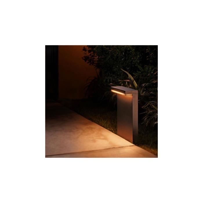 Philips Potelet Hue White and Color Ambiance NYRO - 1x13.5 W - Extérieur - LED - Contemporain - Design - Noir