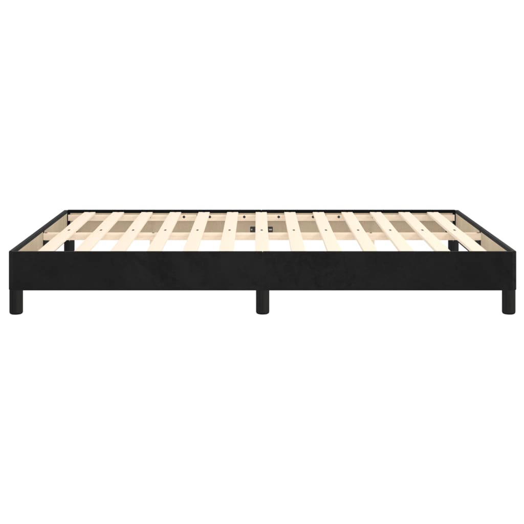 Bed Frame Without Mattress Black 140x190 Cm Velvet