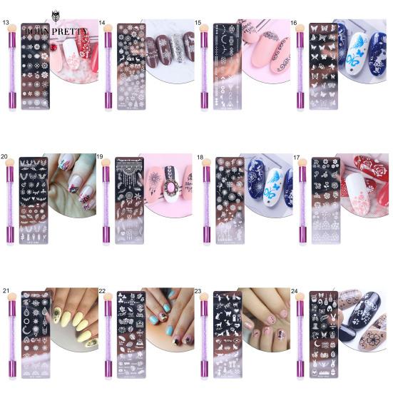 Good Quality Nail Nails Ornaments Print Template Exquisite Pattern Lightweight Detachable