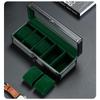 Aluminum Alloy Watch Box with Transparent Lid, 5 Slots, Multiple Colors