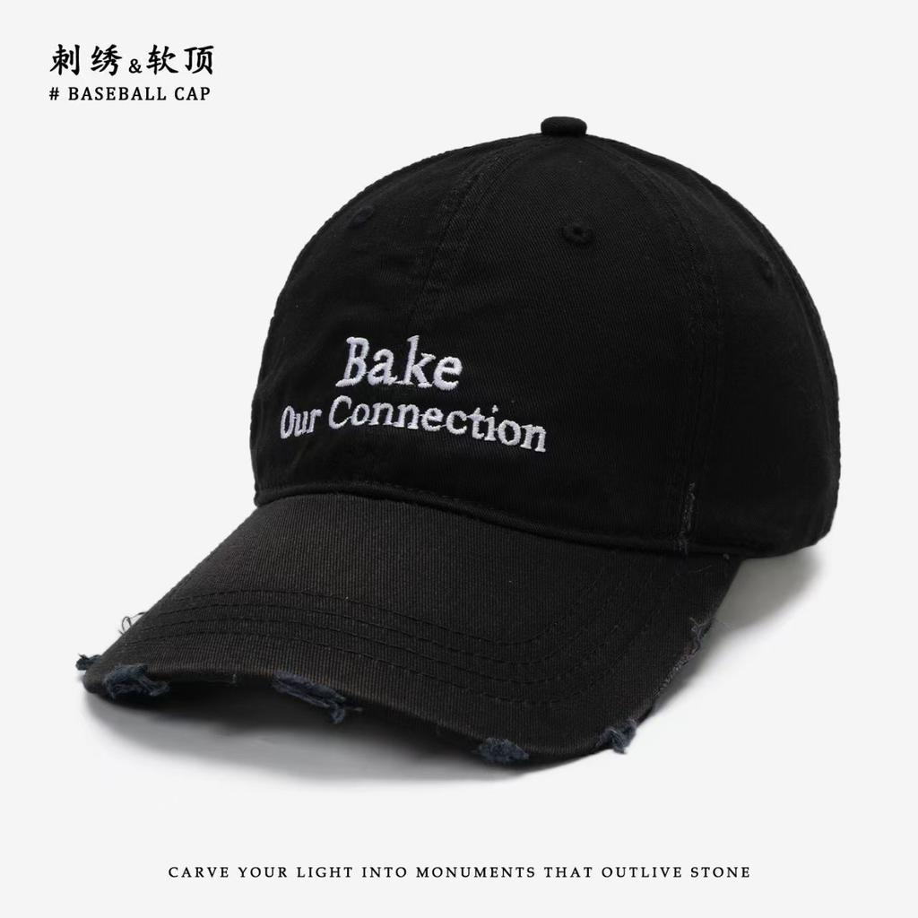 2026New High-quality Embroidered Baseball Cap for Men and Women, Casual Sun Hat, Distressed Duckbill Cap, Suitable for Large Head Sizes, Makes the