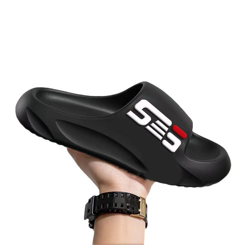 Men's Non-Slip Summer Slippers: Soft Sole, Shower & Outdoor Sandals, "Stepping On Shit" Emoji, Ideal for Couples and Social Media Trendsetters.