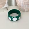 1Pcs European American Cross Border New Black White Spot Symmetrical High Grade Resin Bracelet Retro Fashion Luxury Round