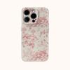 Custodia per Telefono Rosa Pastorale per IPhone 16 15 14 13 12 11 X XS XR XSMAX 7 8 Pro Max Plus Copertura Posteriore a Doppio Strato