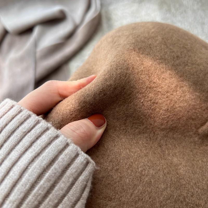 

Шерстяной берет для женщин Осень и Зима Британский Ретро Тыквообразная Повязка на Голову Модная и Универсальная Шляпа в Корейском Стиле Художника 58-61CM