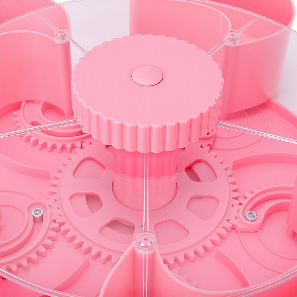 Rotating Snack Tray 5 Compartments Non Slip Base Divided Spin and Snack Serving Tray for Parties