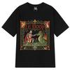 Le Boop Mittelalterlicher Ritter Drache Lustiger Vintage Print T-Shirt Unisex Y2K Gothic Rundes T-Shirt Print Rundhals Leichtes Freizeit-T-Shirt