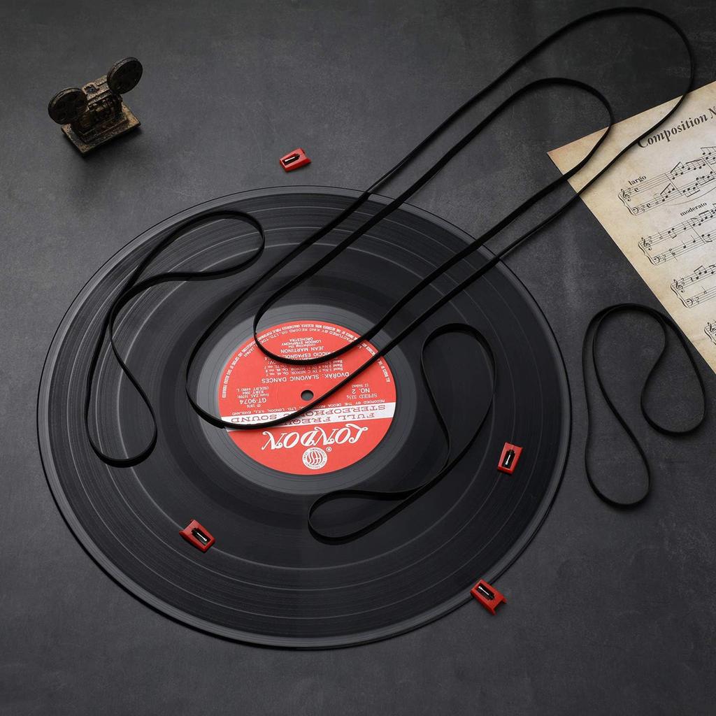 Record Player Belts Rubber Turntable Belts Essential Diamond Styluses Needle Record Player Needle for Record Players