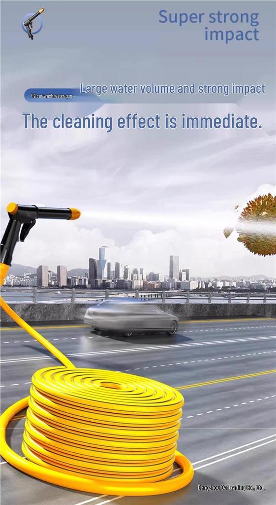 High-Pressure Home Car Wash Water Gun with Tap Connection for Flushing Yards and Windows