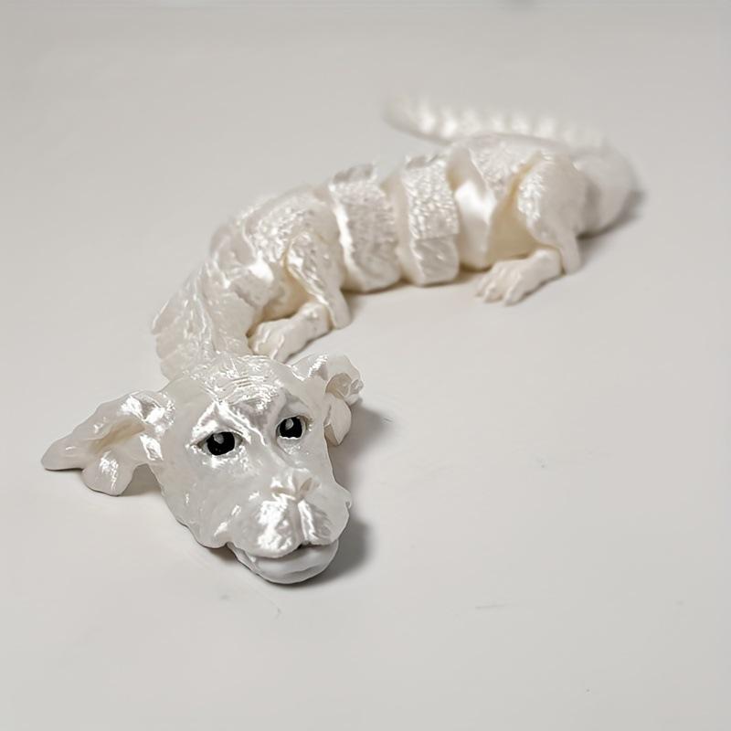 

3D Printed Dog Dragon Rotatable Articulated Dog Dragon Joint Mobility Simulation Model Office Desktop Ornament Home Decor Gift 22cm